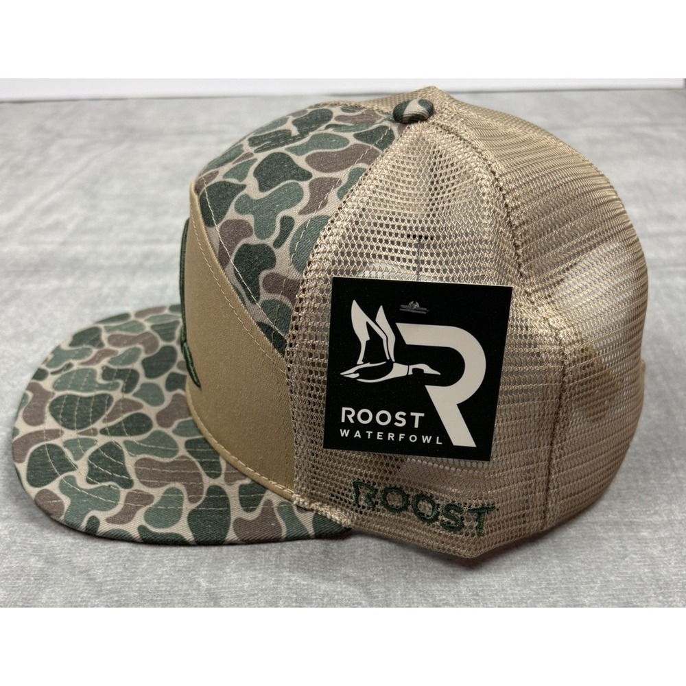 Roost 7 Panel Hat Cap Men Camo Snapback Mesh NWT Duck Goose Hunting - Picture 9 of 11
